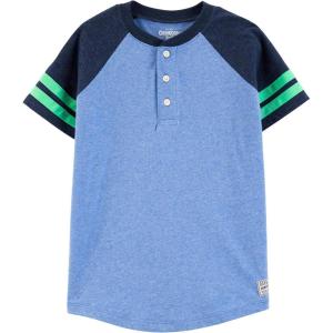imageOSHKOSH BGOSH Boys Short Sleeve HenleyBlue LapisDeep Navy