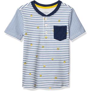 imageOSHKOSH BGOSH Boys Short Sleeve HenleySmiley Stripe