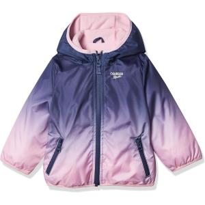 imageOSHKOSH BGOSH Baby Girls Midweight Hooded Fashion Jacket Coat with Fleece LiningPink Blue Ombre