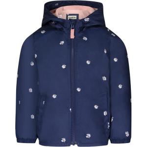 imageOSHKOSH BGOSH Girls Midweight Hooded Fashion Jacket Coat with Fleece LiningBlue Daisy