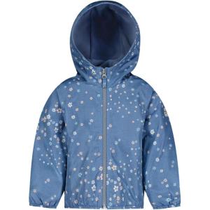imageOSHKOSH BGOSH Baby Girls Fleece Lined Water Resistant Midweight Hooded JacketChambray Ditsy Floral