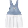 imageOSHKOSH BGOSH babygirls Worlds Best OverallsDenim White Jumper