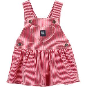 imageOSHKOSH BGOSH girls Worlds Best OverallsRed Hickory Jumper