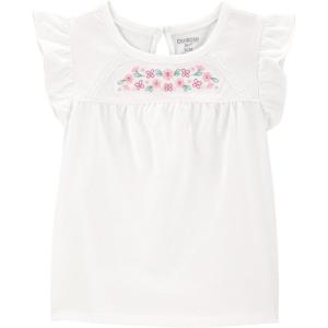 imageOSHKOSH BGOSH Girls Fashion TopWhite Flowers
