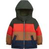 imageOshKosh BGosh Boys 2Piece Ski Jacket and Snowbib Snowsuit Set  WaterResistant Winter OuterwearOrangeNavy