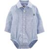 imageOshKosh BGosh babyboys Buttonfront BodysuitshirtBlue Anchors