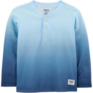 imageOSHKOSH BGOSH Boys LongSleeve Raglan HenleyBlue Gradient