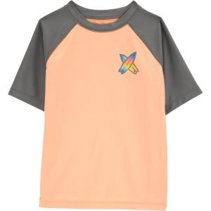 imageOSHKOSH BGOSH Boys RashguardPeach Grey Raglan