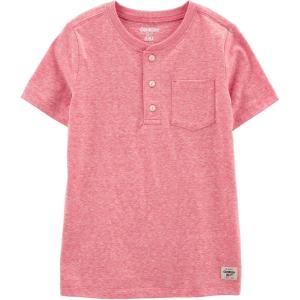 imageOSHKOSH BGOSH Boys Short Sleeve HenleyPink Snow