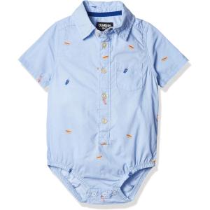 imageOshKosh BGosh babyboys Buttonfront BodysuitshirtFood Print