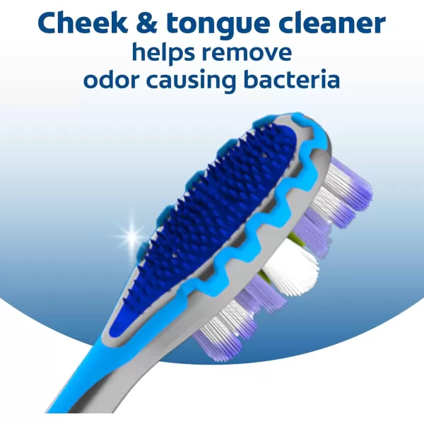 imageColgate 360 Advanced Floss Tip Toothbrush Soft Toothbrush for Adults 4 Pack4 Count Pack of 1