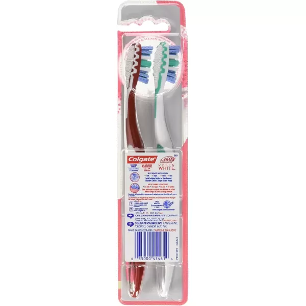imageColgate 360 Advanced Optic White Toothbrush Soft 2 CountOptic White