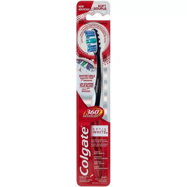 imageColgate 360 Advanced Optic White Toothbrush Soft 2 CountWhite
