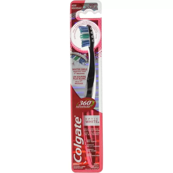 imageColgate 360 Advanced Optic White Toothbrush Soft 2 CountWhite
