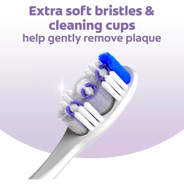imageColgate 360 Extra Soft Toothbrush for Sensitive Teeth and Gums with Tongue and Cheek Cleaner  2 Count2 Count Pack of 1