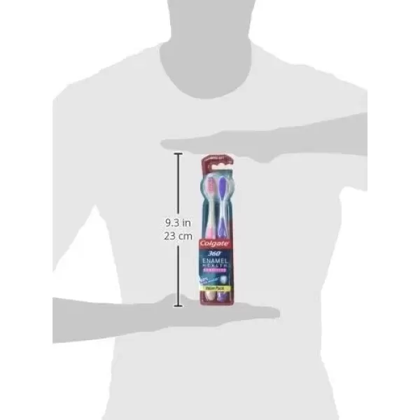 imageColgate 360 Extra Soft Toothbrush for Sensitive Teeth and Gums with Tongue and Cheek Cleaner  2 Count2 Count Pack of 1