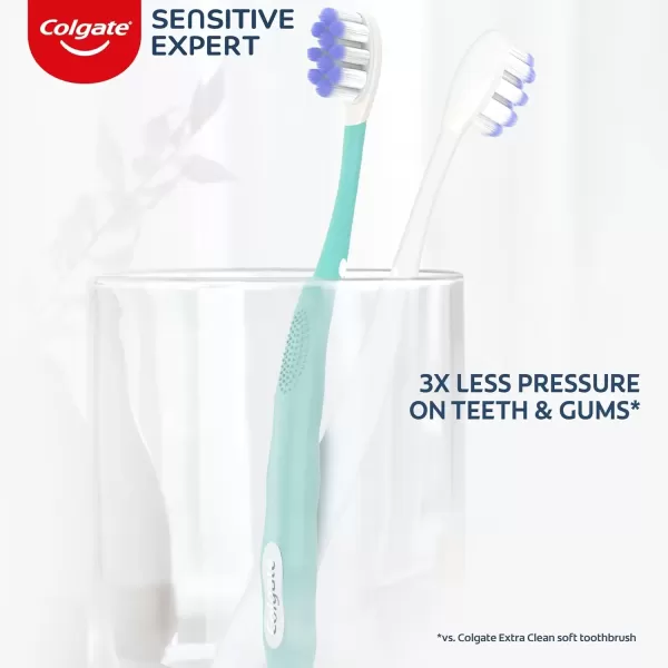 imageColgate 360 Extra Soft Toothbrush for Sensitive Teeth and Gums with Tongue and Cheek Cleaner  2 Count2 Count Pack of 1