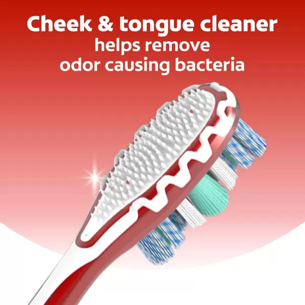 imageColgate 360 Optic White Advanced Whitening Toothbrush Adult Medium Toothbrush with Whitening Cups Helps Whiten Teeth and Removes Odor Causing Bacteria 2 Pack2 Count Pack of 1
