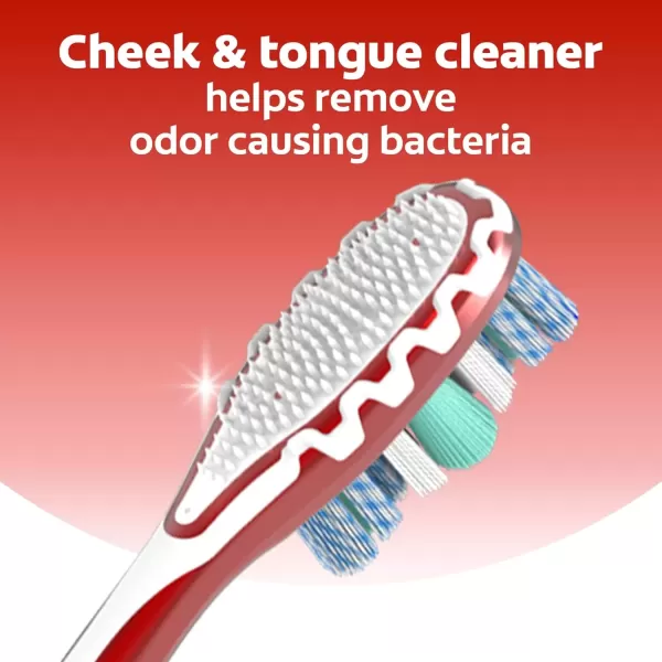 imageColgate 360 Optic White Advanced Whitening Toothbrush Adult Medium Toothbrush with Whitening Cups Helps Whiten Teeth and Removes Odor Causing Bacteria 2 Pack4 Count Pack of 1