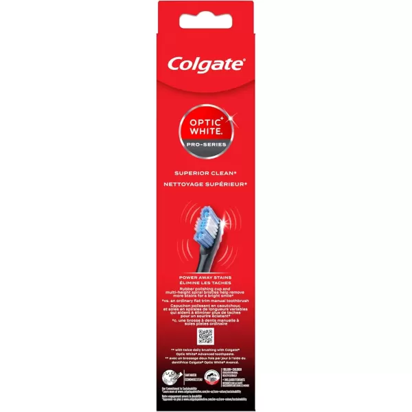 imageColgate 360 Optic White ProSeries Battery Black Toothbrush1 Count Pack of 1