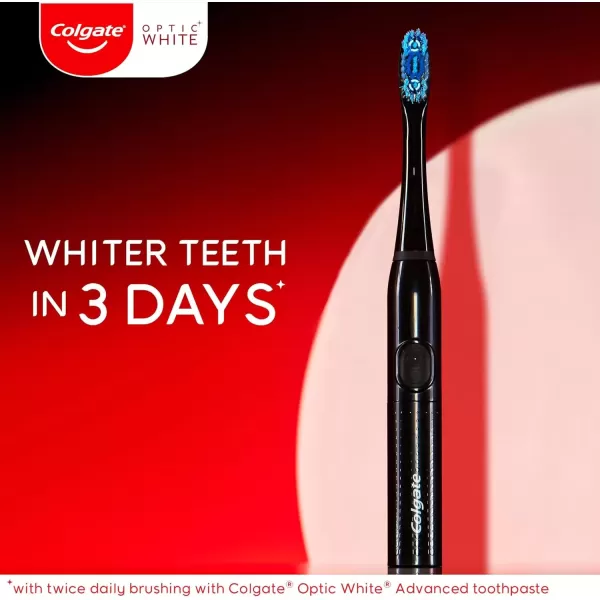 imageColgate 360 Optic White ProSeries Battery Black Toothbrush1 Count Pack of 1