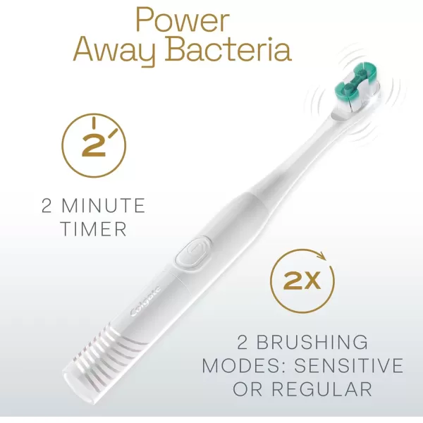 imageColgate 360 Optic White ProSeries Battery Black Toothbrush1 Count Pack of 1