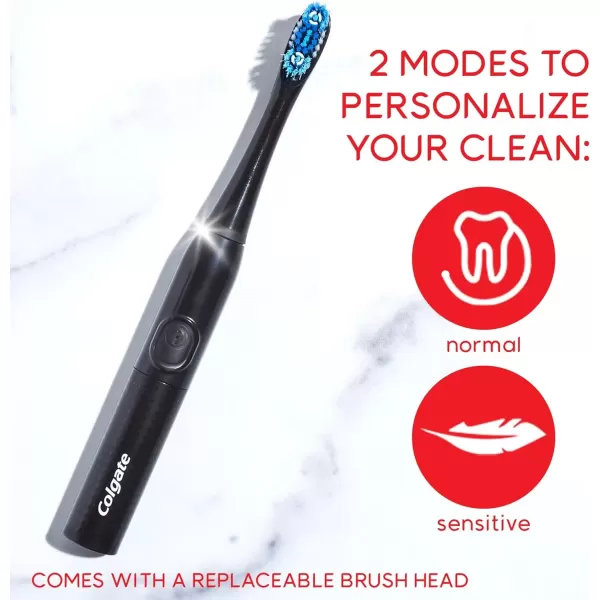 imageColgate 360 Optic White ProSeries Battery Black Toothbrush1 Count Pack of 1