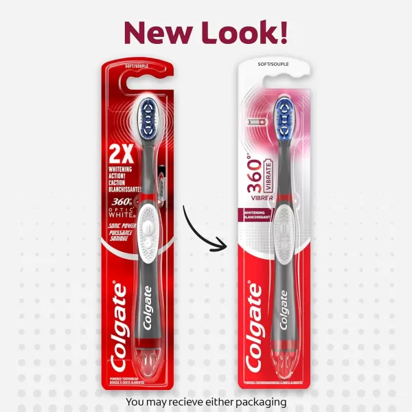 imageColgate 360 Optic White ProSeries Battery Black Toothbrush1 Count Pack of 1