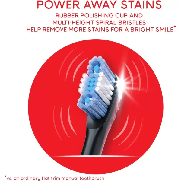 imageColgate 360 Optic White ProSeries Battery Black Toothbrush1 Count Pack of 1