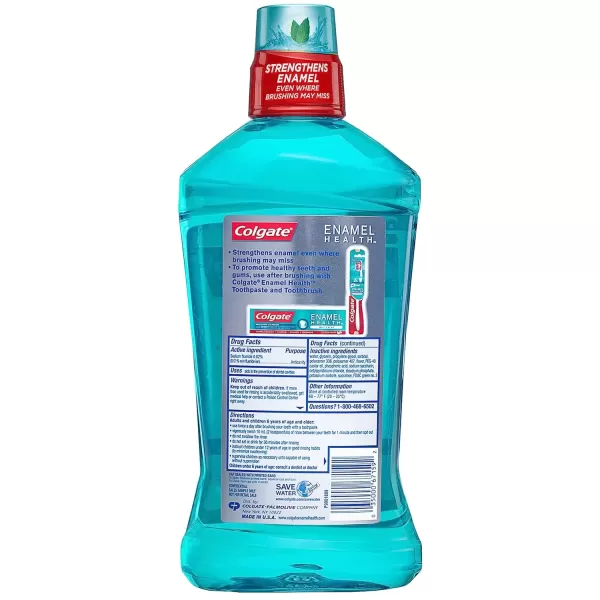 imageColgate Enamel Health Mouthwash Fresh Mint 169 Ounce338 Fl Oz Pack of 3