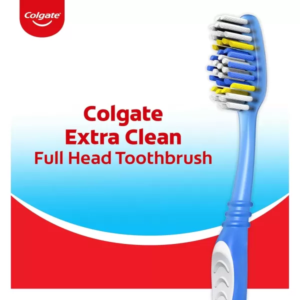 imageColgate Extra Clean Toothbrush Soft Toothbrush for Adults Packaging May Vary 6 Count3 Count Pack of 1
