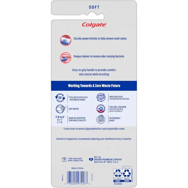 imageColgate Extra Clean Toothbrush Soft Toothbrush for Adults Packaging May Vary 6 Count6 Count Pack of 1