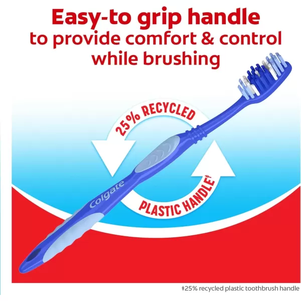 imageColgate Extra Clean Toothbrush Soft Toothbrush for Adults Packaging May Vary 6 Count6 Count Pack of 1