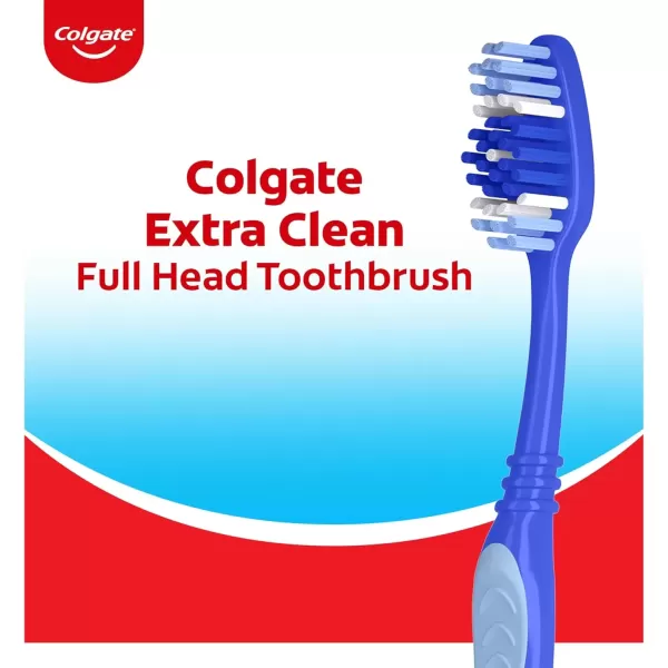 imageColgate Extra Clean Toothbrush Soft Toothbrush for Adults Packaging May Vary 6 Count6 Count Pack of 1