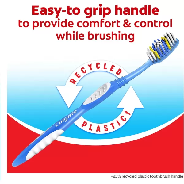 imageColgate Extra Clean Toothbrush Soft Toothbrush for Adults Packaging May Vary 6 Count6 Count Pack of 1
