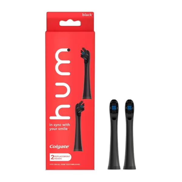 imageColgate Hum Connected Smart Electric Toothbrush Refill Head Black 2 PackBlack