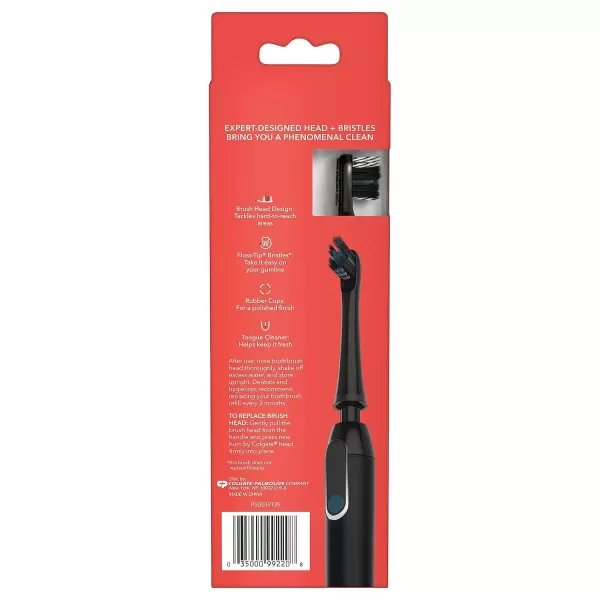 imageColgate Hum Connected Smart Electric Toothbrush Refill Head Black 2 PackBlack