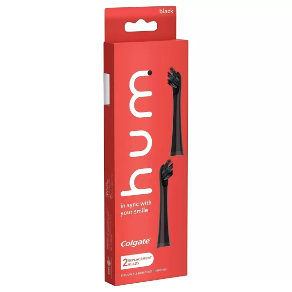 imageColgate Hum Connected Smart Electric Toothbrush Refill Head Black 2 PackBlack