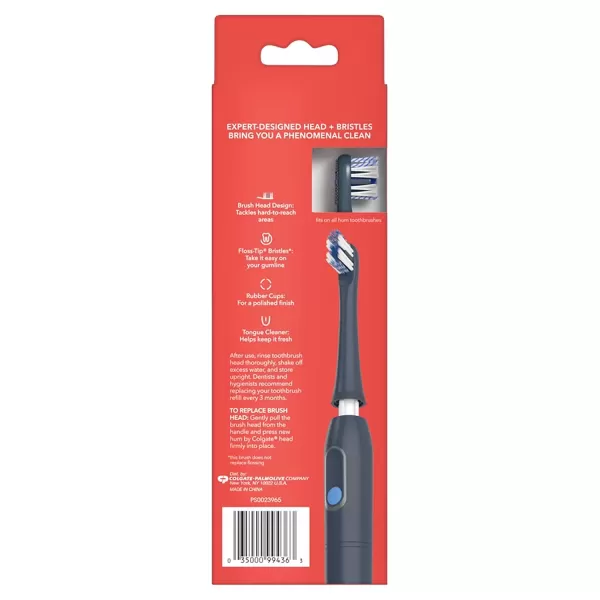 imageColgate Hum Connected Smart Electric Toothbrush Refill Head Black 2 PackSlate Grey