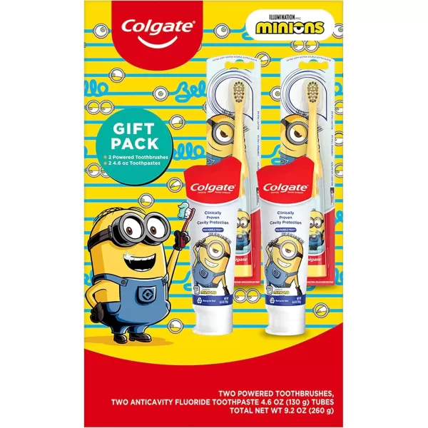 imageColgate Kids Battery Powered Toothbrush Kids Battery Toothbrush with Included AA Battery Extra Soft Bristles FlatLaying Handle to Prevent Rolling Llama Toothbrush 1 Pack2 Count Pack of 1