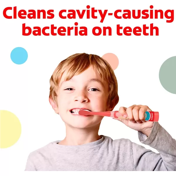 imageColgate Kids Battery Powered Toothbrush Kids Battery Toothbrush with Included AA Battery Extra Soft Bristles FlatLaying Handle to Prevent Rolling Llama Toothbrush 1 Pack1 Count Pack of 1