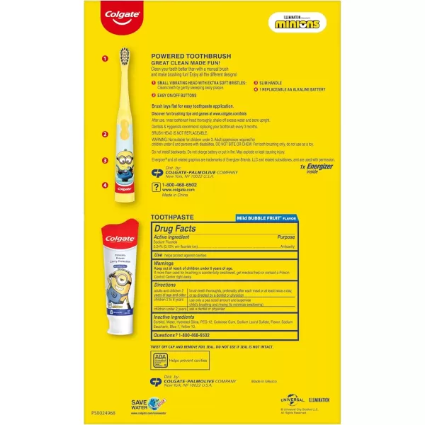 imageColgate Kids Battery Powered Toothbrush Kids Battery Toothbrush with Included AA Battery Extra Soft Bristles FlatLaying Handle to Prevent Rolling Llama Toothbrush 1 Pack2 Count Pack of 1