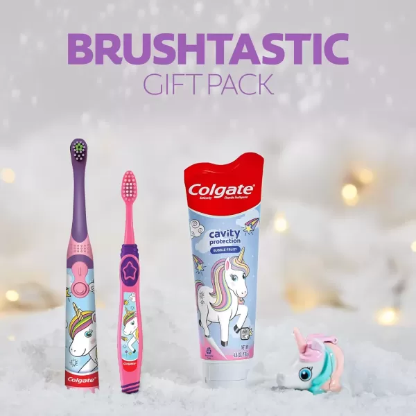 imageColgate Kids Battery Powered Toothbrush Kids Battery Toothbrush with Included AA Battery Extra Soft Bristles FlatLaying Handle to Prevent Rolling Llama Toothbrush 1 Pack1 Count Pack of 1