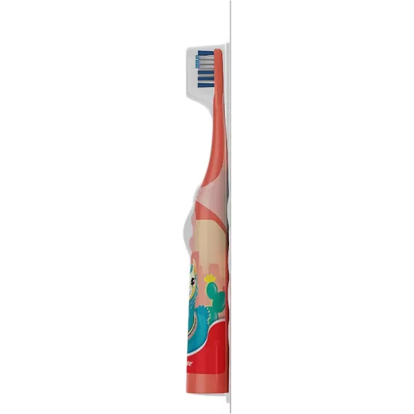 imageColgate Kids Battery Powered Toothbrush Kids Battery Toothbrush with Included AA Battery Extra Soft Bristles FlatLaying Handle to Prevent Rolling Llama Toothbrush 1 Pack1 Count Pack of 1