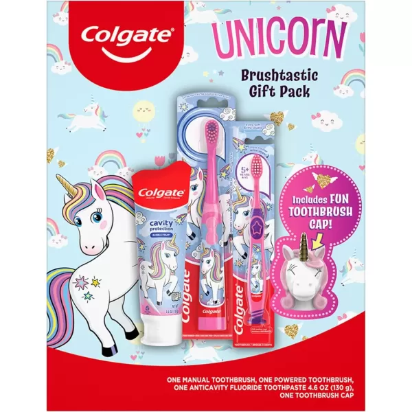 imageColgate Kids Battery Powered Toothbrush Kids Battery Toothbrush with Included AA Battery Extra Soft Bristles FlatLaying Handle to Prevent Rolling Llama Toothbrush 1 Pack1 Count Pack of 1