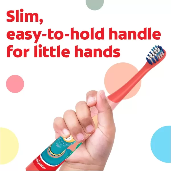 imageColgate Kids Battery Powered Toothbrush Kids Battery Toothbrush with Included AA Battery Extra Soft Bristles FlatLaying Handle to Prevent Rolling Llama Toothbrush 1 Pack1 Count Pack of 1