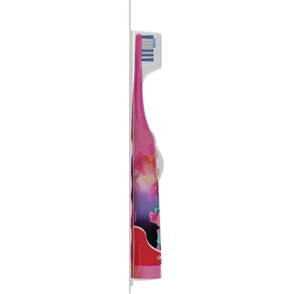 imageColgate Kids Battery Powered Toothbrush Kids Battery Toothbrush with Included AA Battery Extra Soft Bristles FlatLaying Handle to Prevent Rolling Llama Toothbrush 1 Pack1 Count Pack of 1