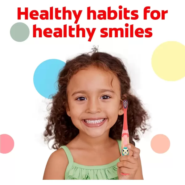 imageColgate Kids Battery Powered Toothbrush Kids Battery Toothbrush with Included AA Battery Extra Soft Bristles FlatLaying Handle to Prevent Rolling Llama Toothbrush 1 Pack1 Count Pack of 1