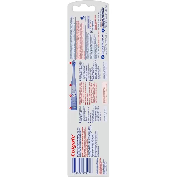 imageColgate Kids Battery Powered Toothbrush Kids Battery Toothbrush with Included AA Battery Extra Soft Bristles FlatLaying Handle to Prevent Rolling Llama Toothbrush 1 Pack1 Count Pack of 1