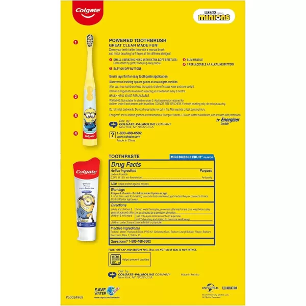 imageColgate Kids Battery Powered Toothbrush Kids Battery Toothbrush with Included AA Battery Extra Soft Bristles FlatLaying Handle to Prevent Rolling Llama Toothbrush 1 Pack2 Count Pack of 1